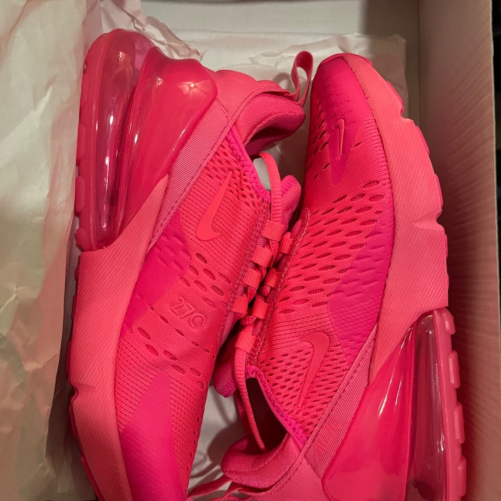 Nike Women's Hot Pink Air Max 270 Athletic Shoes